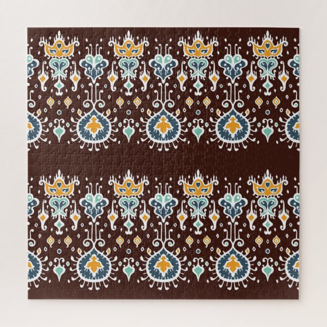 Puzzle Ikat Inspiration : Élégance Orientale (Vertical)