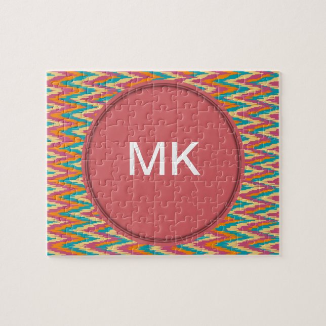 Puzzle iKat Zigzag Design Couleurs d'épices (Horizontal)