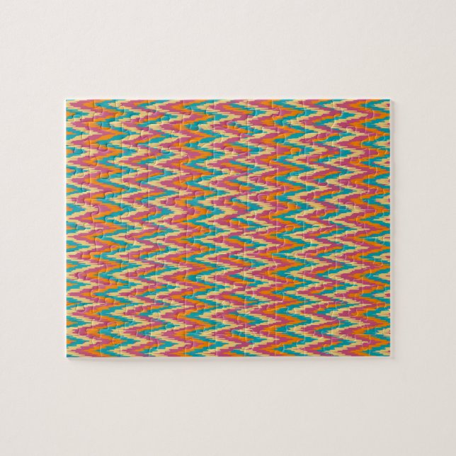 Puzzle iKat Zigzag Design Couleurs d'épices (Horizontal)