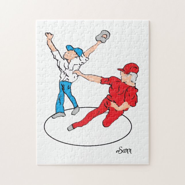 Puzzle :  Il est en sécurité / Baseball  (Vertical)