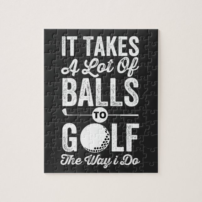 Puzzle Il faut beaucoup de balles au golf comme je le fai (Vertical)