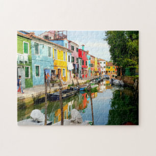 Puzzle Île de Burano près de Venise, Maisons Arc en Ciel
