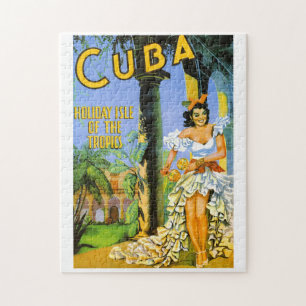 Puzzle Île de vacances du Cuba de l'affiche de voyage de