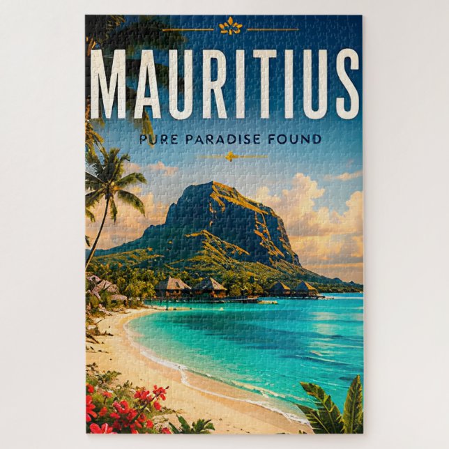Puzzle 🌴 Île Maurice Paradis Côté 🌊 (Vertical)