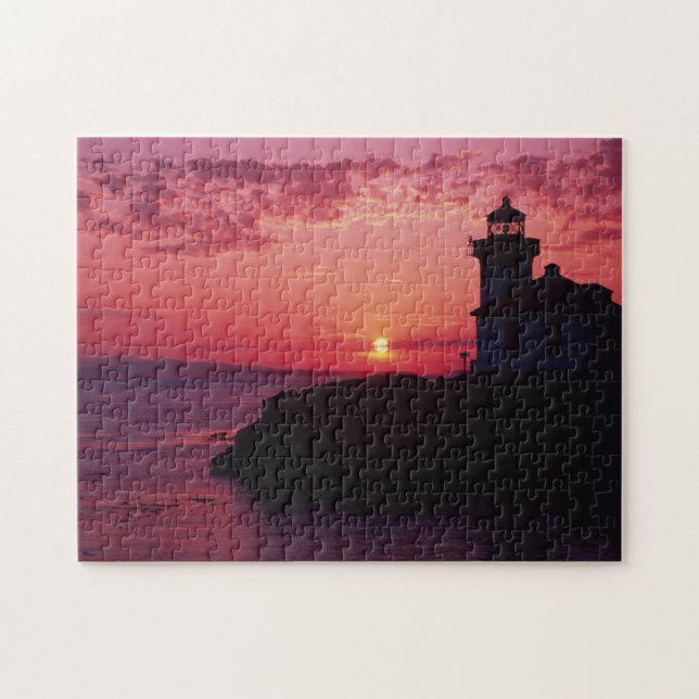 Puzzle Île San Juan, phare de Lime Kiln (Horizontal)
