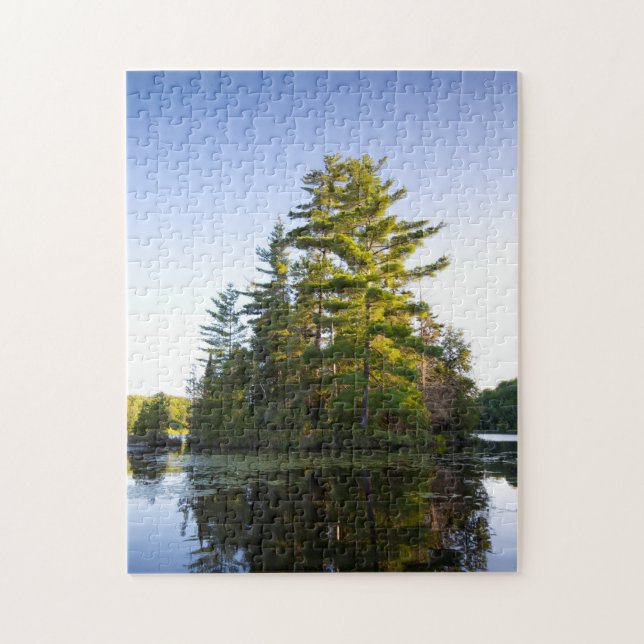 Puzzle Île sur le lac Long Pond (Vertical)