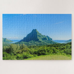 Puzzle Île verte tropicale de Moorea dans le Pacifique