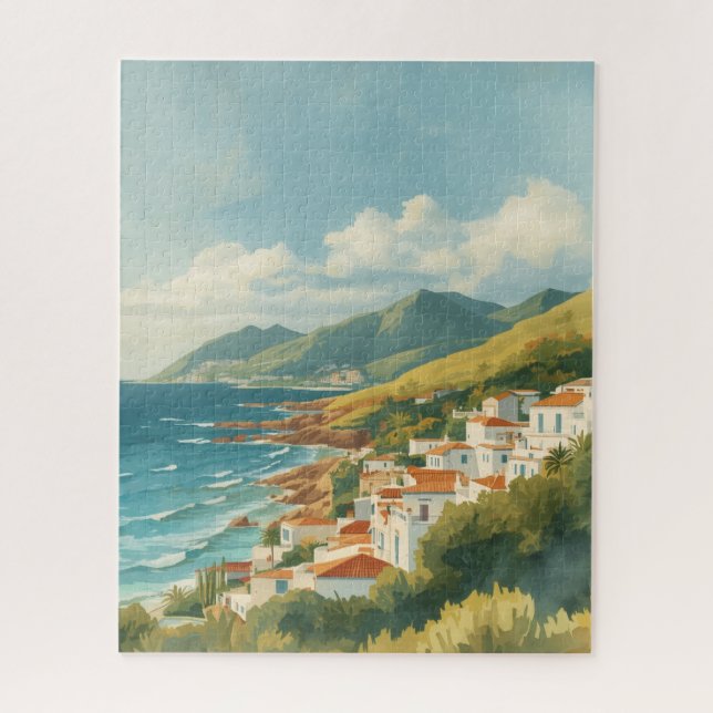 Puzzle Îles Baléares Vintage Côte d'Azur Voyage (Vertical)