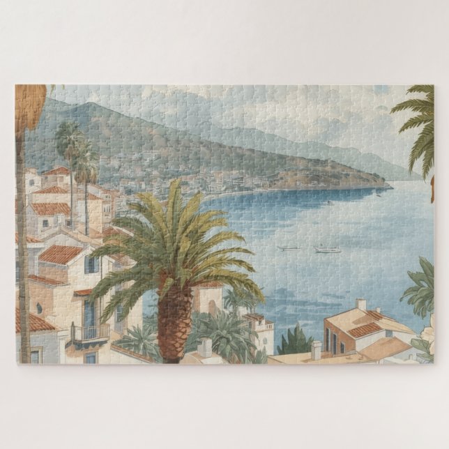 Puzzle Îles Baléares Voyage Vintage Français (Horizontal)