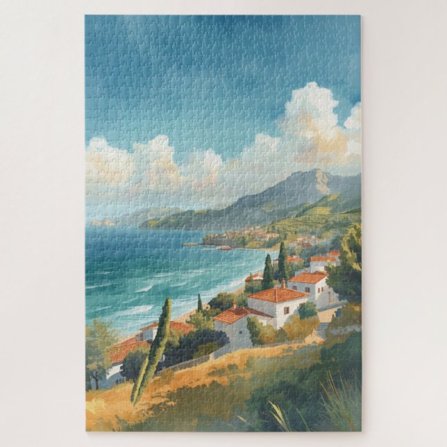 Puzzle Îles Baléares Voyage Vintage Français (Vertical)