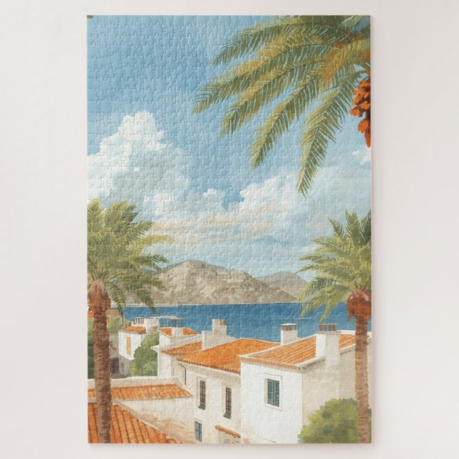 Puzzle Îles Baléares Voyage Vintage Français (Vertical)