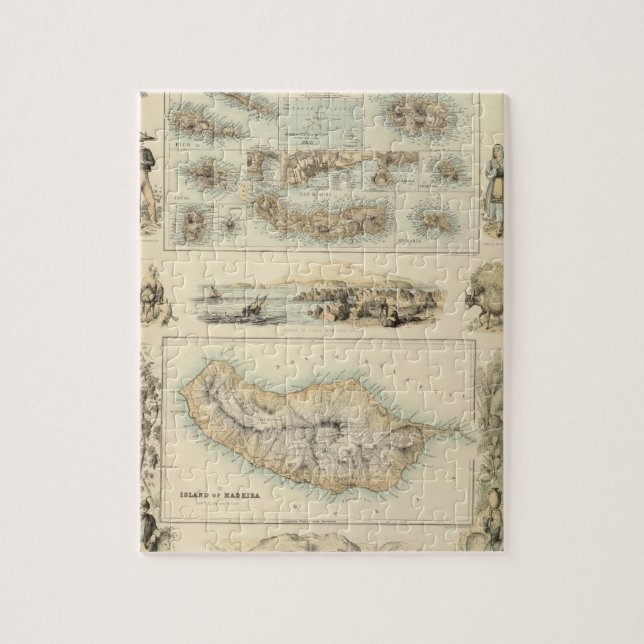 Puzzle Îles portugaises dans l'océan Atlantique (Vertical)