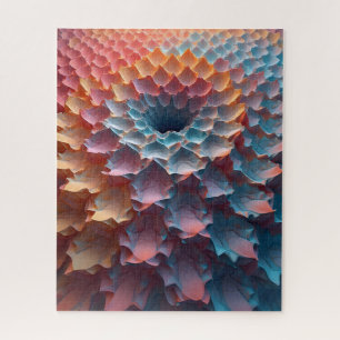 Puzzle Illusion de feuille en pastels