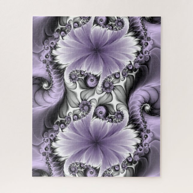 Puzzle Illusion de lilas Art floral abstrait fractal Fant (Vertical)
