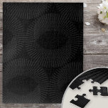 Puzzle Illusion géométrique de domino noir et gris solide<br><div class="desc">Puzzle noir solide et gris foncé. Le puzzle a un arrière - plan noir solide avec un domino géométrique gris foncé,  conception d'illusion optique. Inhabituel et difficile - parfait si vous cherchez l'un des styles de conception de puzzle les plus difficiles.</div>