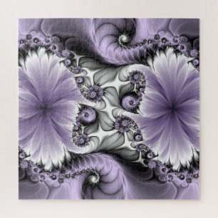 Puzzle Illusion Lilac Abstrait Floral Fractal Art Imagina
