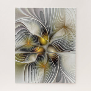 Puzzle Illusion Optique Abstrait 3D Fractal Avec Profonde