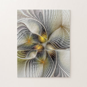 Puzzle Illusion Optique Abstrait 3D Fractal Avec Profonde