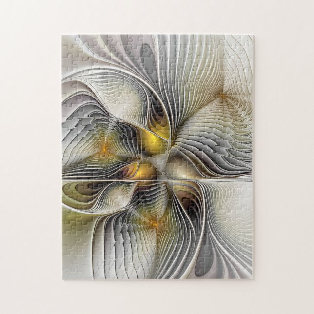 Puzzle Illusion Optique Abstrait 3D Fractal Avec Profonde (Vertical)