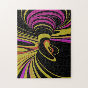 Puzzle illusion optique colorée