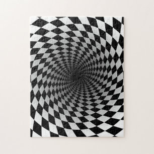 Puzzle Illusion optique noir et blanc
