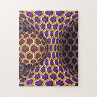 Puzzle Illusion optique rouge et sphère difficile