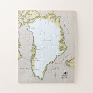 Puzzle Illustrated map of Greenland