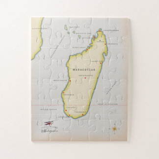 Puzzle Illustrated map of Madagascar