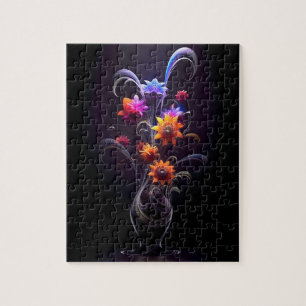 Puzzle Illustrateur de fleurs Peinture Abstraite colorée