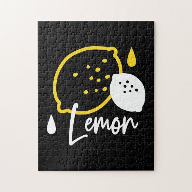 Puzzle Illustration Abstraite au citron - Art des agrumes (Vertical)