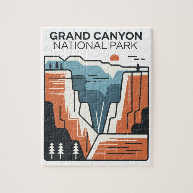 Puzzle Illustration Abstraite du parc national du Grand C (Vertical)