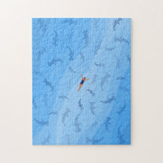 Puzzle Illustration aérienne de la nageuse de plage de re