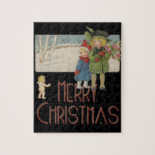 Puzzle Illustration Antique Enfants Noël 1920