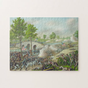 Puzzle Illustration Battle Antietam US Civil War, 1862,