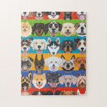 Puzzle Illustration chiens colorés motifs sans soudure<br><div class="desc">Illustration chiens heureux motifs sans soudure - Ce motif sans soudure est parfait pour les fans de chiens. Le graphique montre de nombreux chiens colorés.</div>