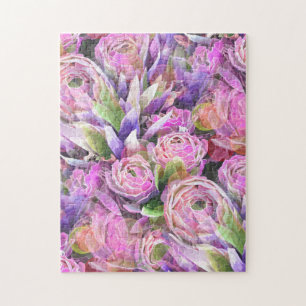 Puzzle Illustration colorée de succulents