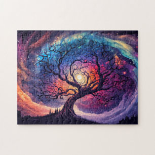 Puzzle Illustration colorée du ciel illuminé de nuit
