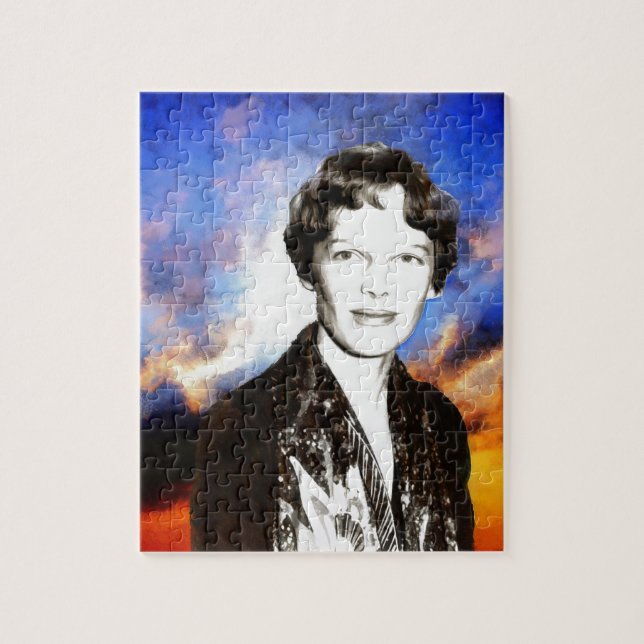 Puzzle Illustration d'Amelia Earhart (Vertical)