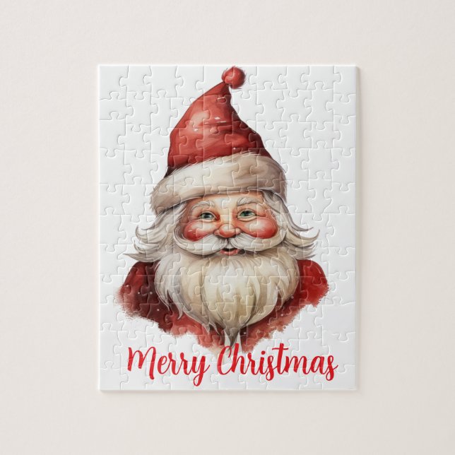 Puzzle Illustration d'aquarelle Santa Claus (Vertical)
