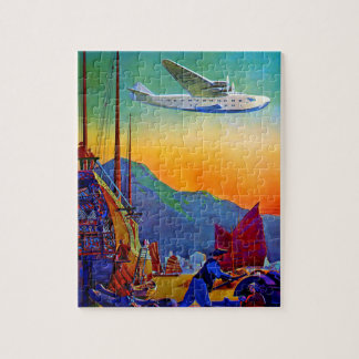 Puzzle Illustration d'art de voyage transpacifique vintag