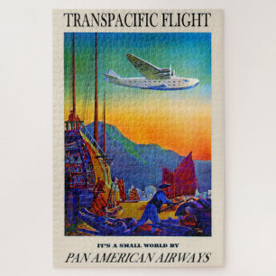 Puzzle Illustration d'art de voyage transpacifique vintag
