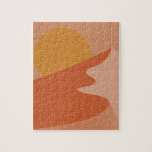 Puzzle Illustration de Abstract Desert Mountain Landscape