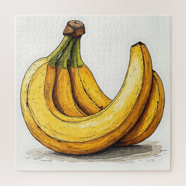 Puzzle Illustration de banane fraîche (Vertical)