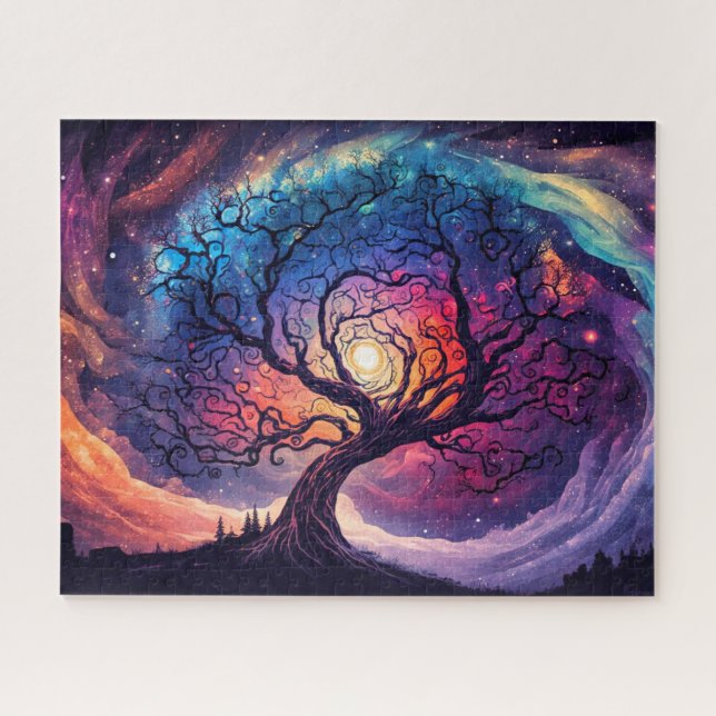 Puzzle Illustration de ciel nocturne illuminé coloré (Horizontal)