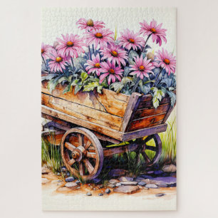 Puzzle Illustration de fleur d'aster fraîchement cueillie