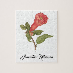 Puzzle Illustration de floraison vintage de grenade