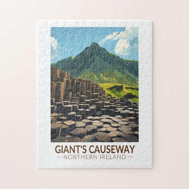 Puzzle Illustration de Giant's Causeway Northern Ireland (Vertical)