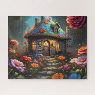 Puzzle illustration de la charmante maisonnette d'imagina