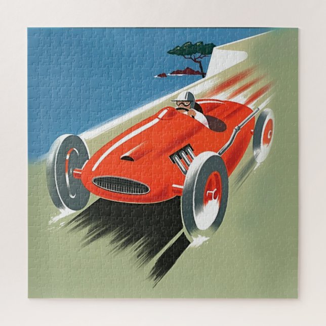 Puzzle Illustration de la course automobile vintage Côte  (Vertical)