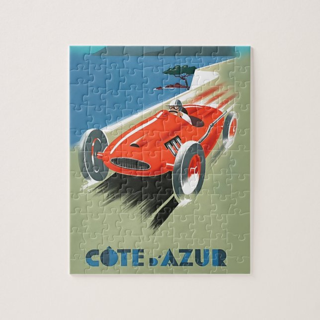 Puzzle Illustration de la course automobile vintage Côte  (Vertical)